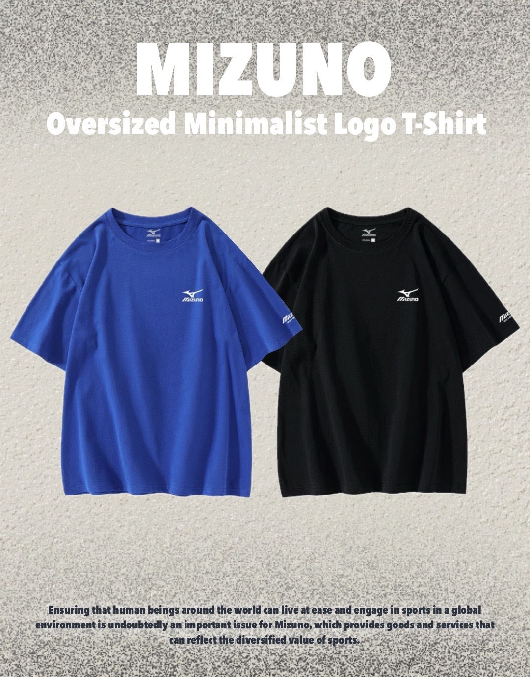 #預購 MIZUNO 小LOGO 純棉 短TEE 黑 / 藍