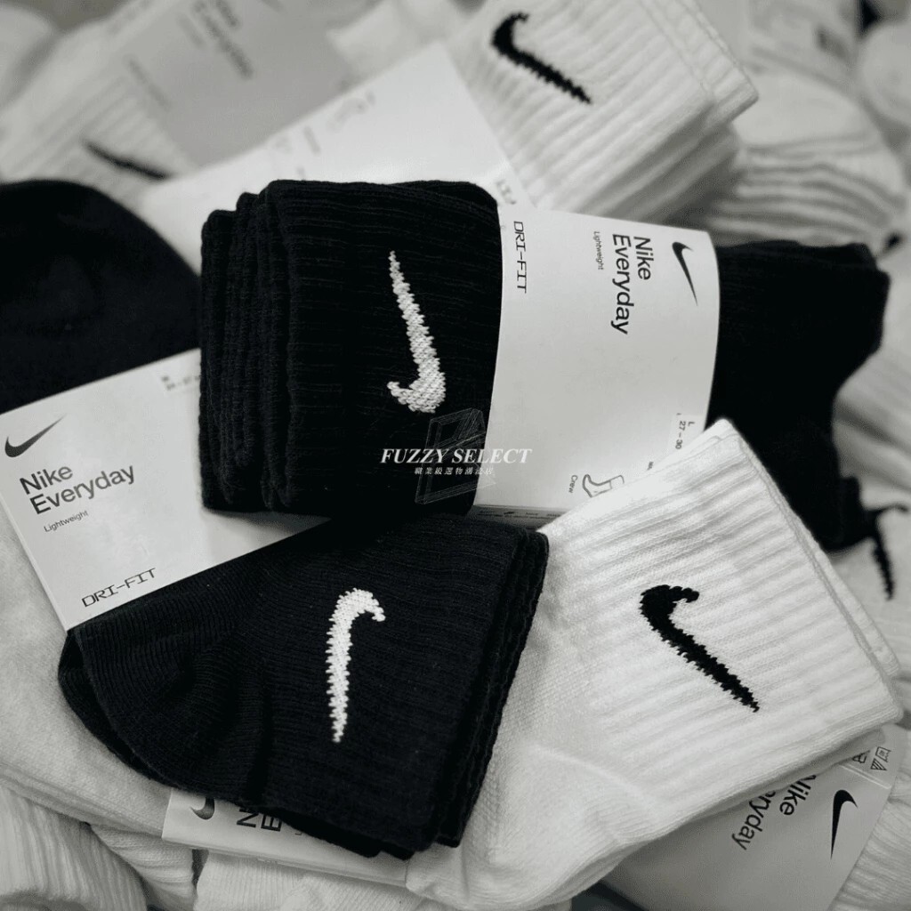 【逢甲 FUZZY】Nike 襪子 黑 白 灰 長襪 SX7676-100 SX7676-010 踝襪 SX7677-100 SX7677-010 SX7677-964