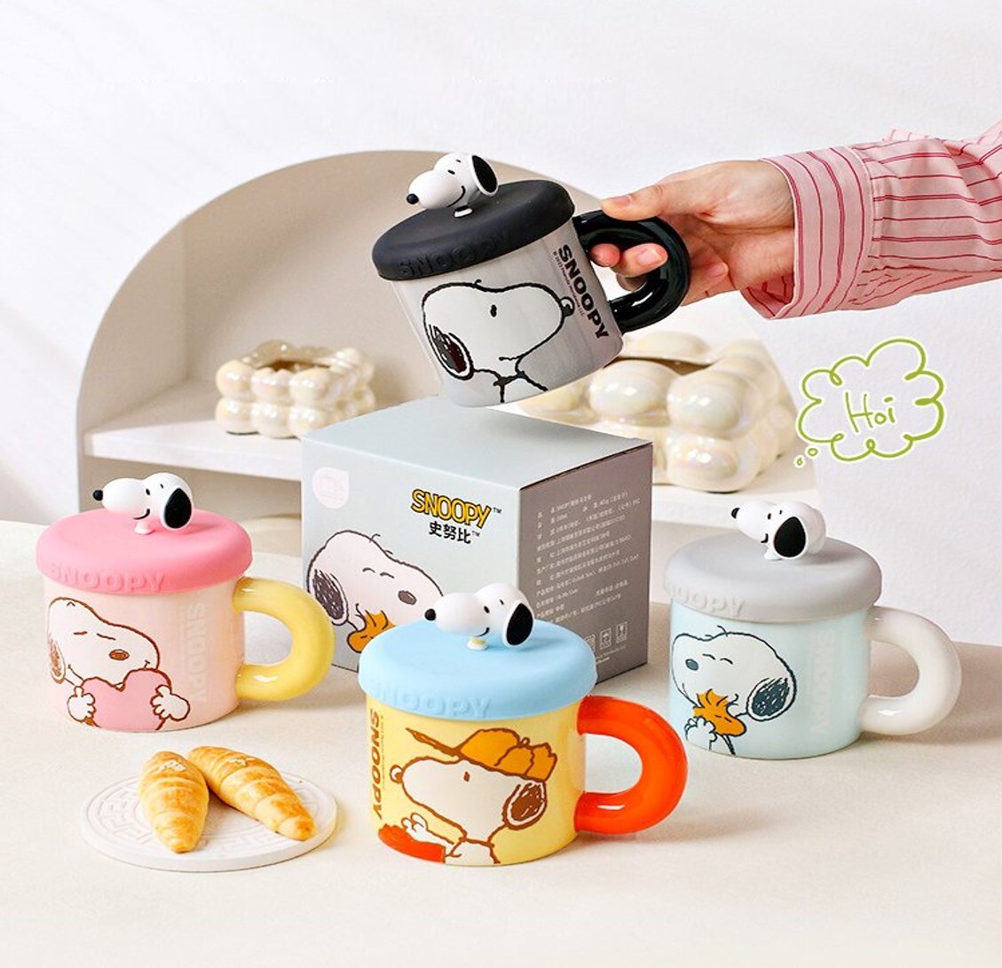 史努比 | 3D陶瓷杯連蓋套裝