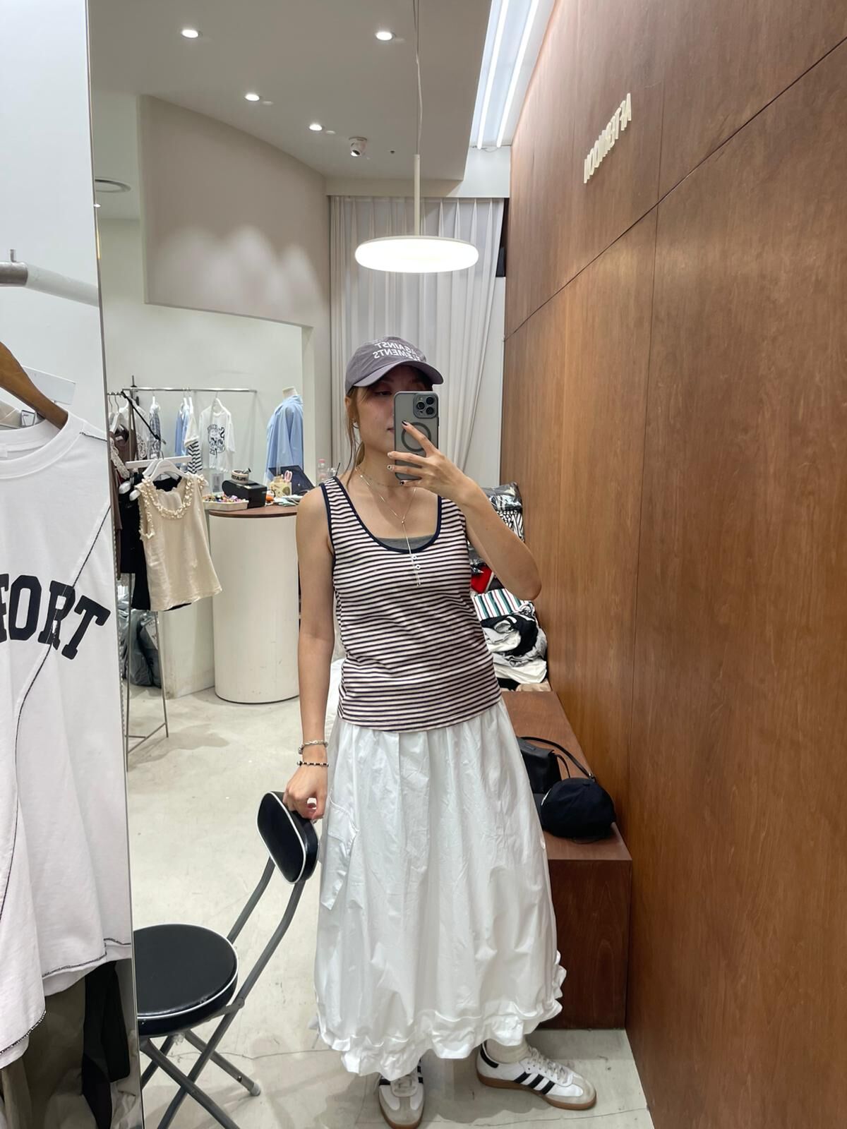 0212552a/韓國彩條彈性超強彈性雙流背心38-40/36-40/22