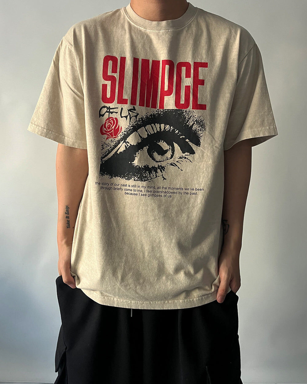 凡爾賽玫瑰顏料短袖T卹