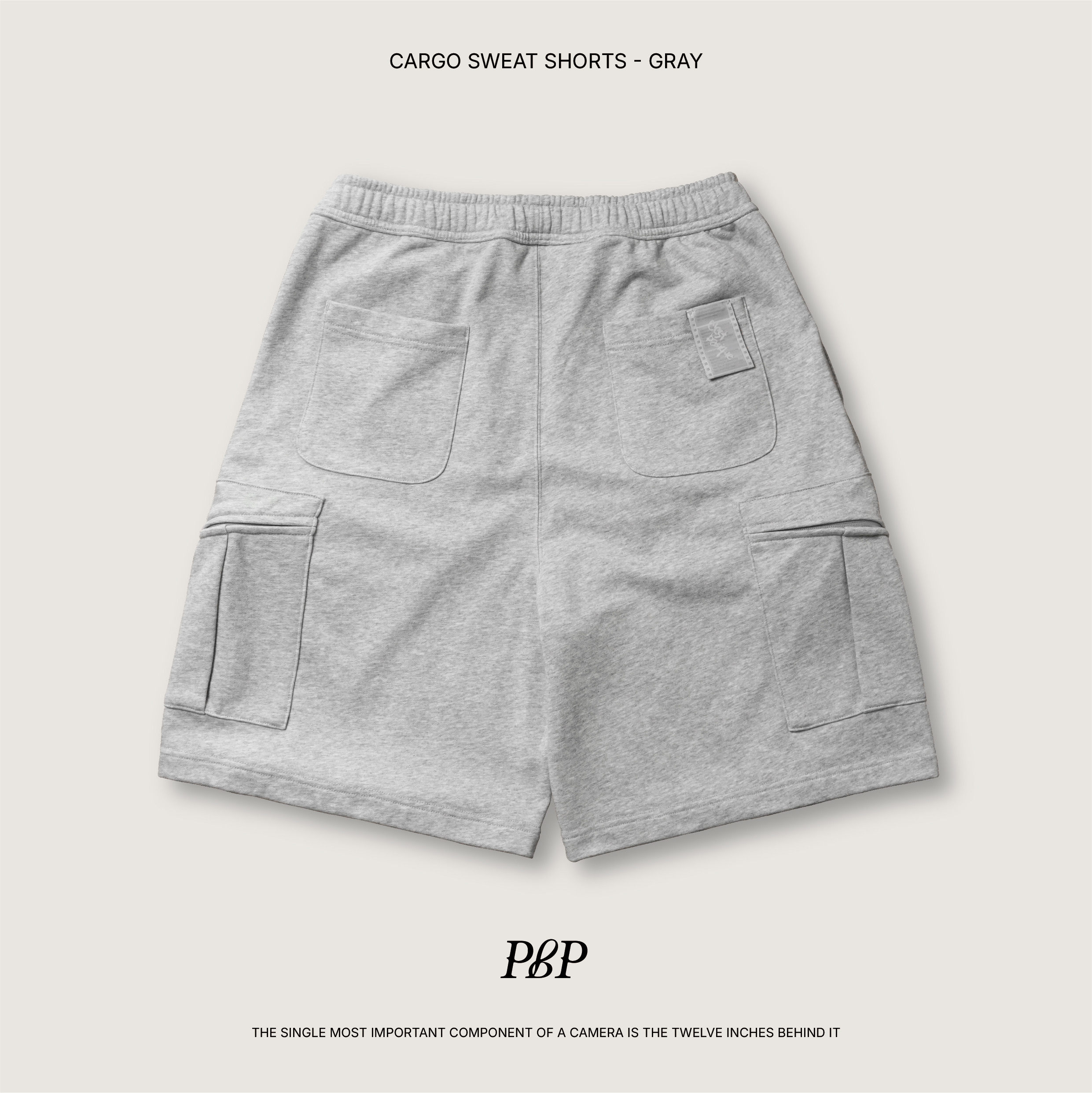P.B.P - CARGO SWEAT SHORTS  - GRAY