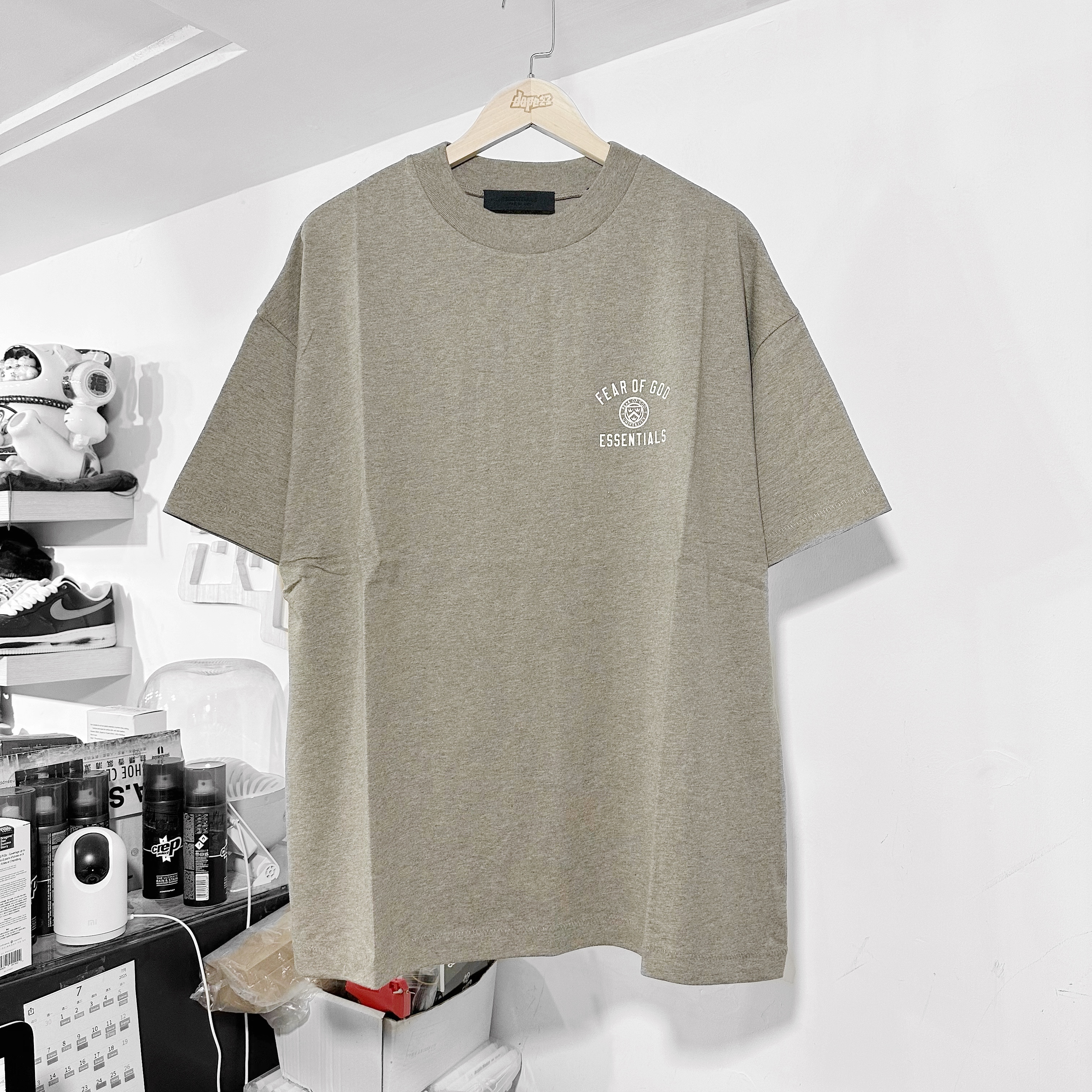 Fear of God Essentials Jersey Crewneck T-Shirt (Heather Grey)