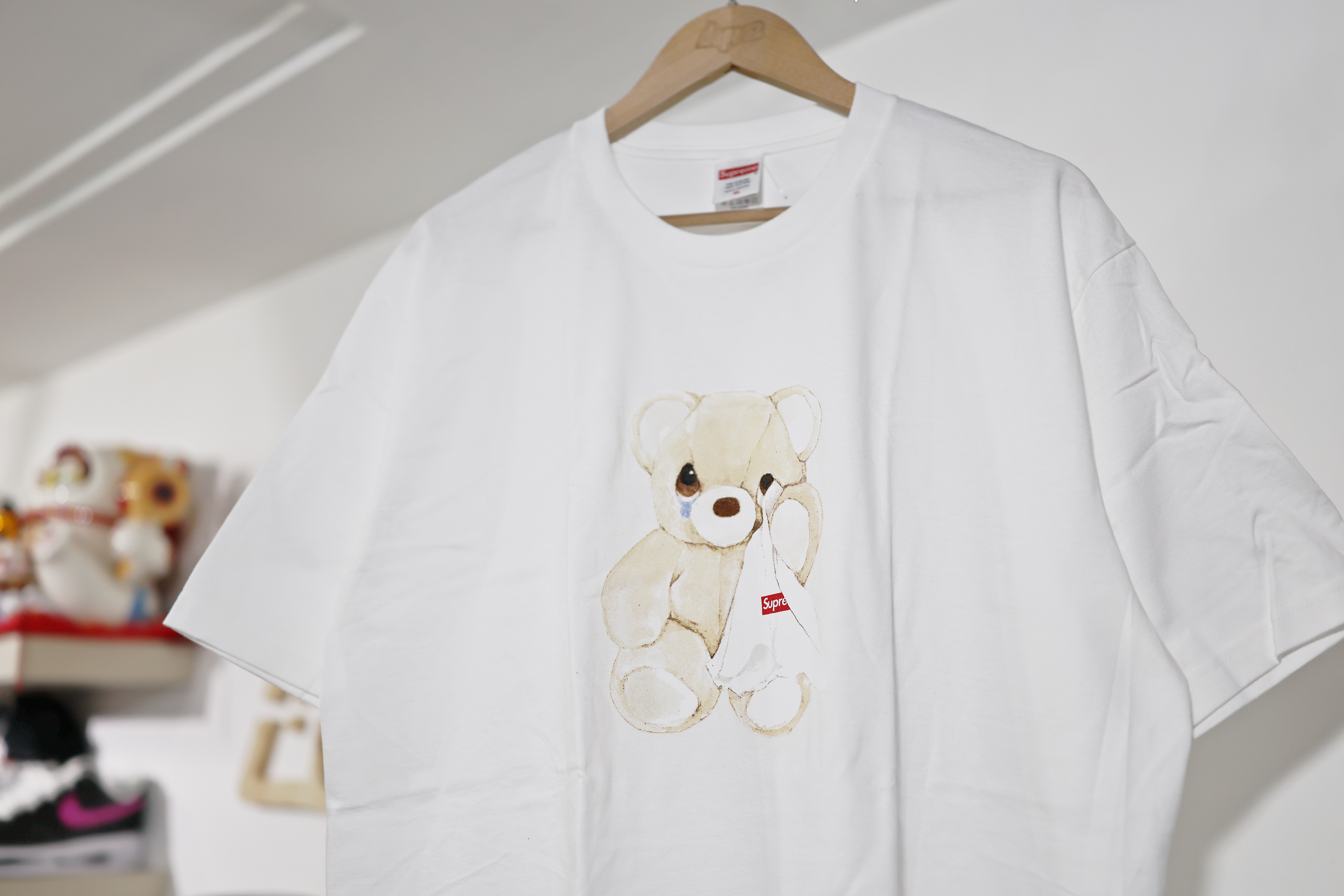SUPREME SS25 BEAR TEE  WHITE