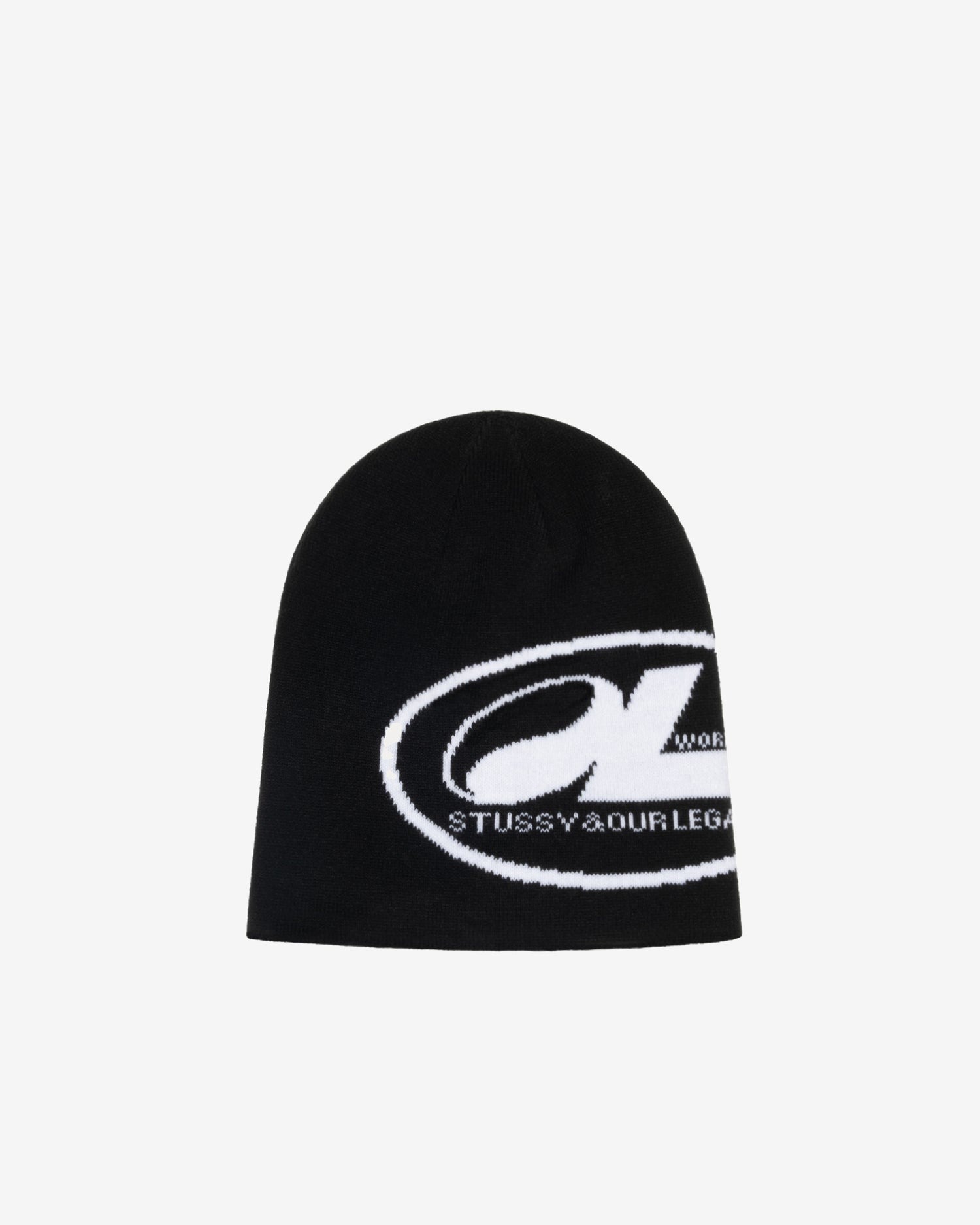 STÜSSY Our Legacy Work Shop Oval Skullcap Beanie Black