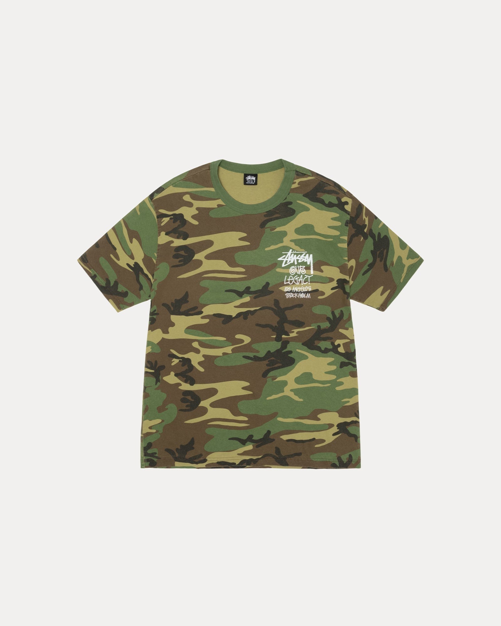 STUSSY OUR LEGACY WORK SHOP SURFMAN TEE PIGMENT DYED  CAMO