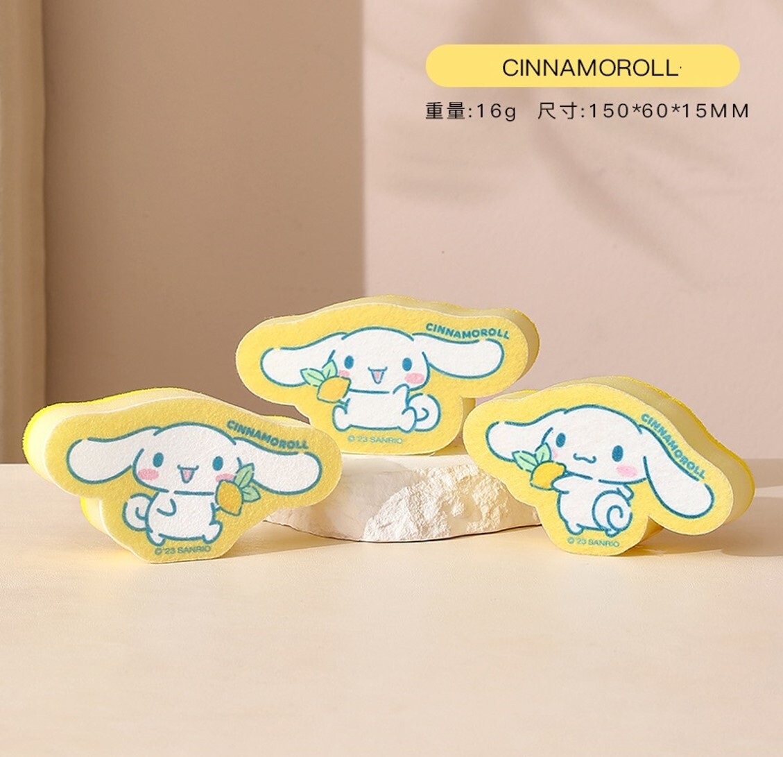 玉桂狗 Sanrio |造型海綿 百潔布3件裝