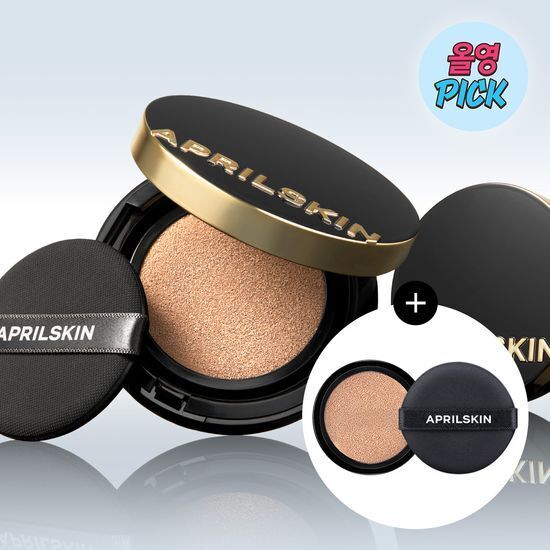 《olive young連線》APRILSKIN Magic Snow Cushoin Black 3.0 (Original Product + Refill Special Set)