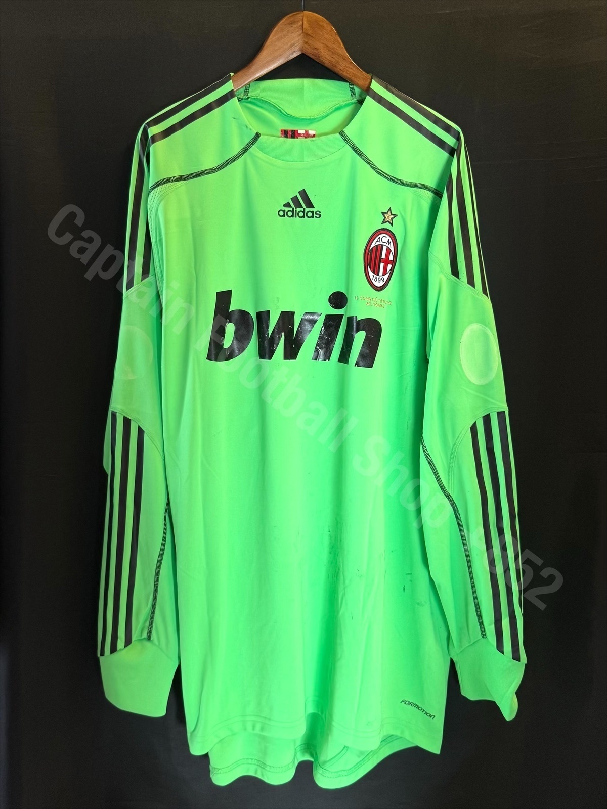 (Match Issue) AC Milan 2009-2010 Adidas Goalkeeper Match Issue Shirt #12 ABBIATE