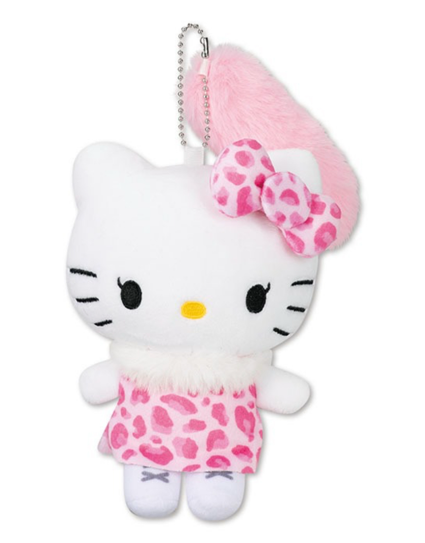 日本Sanrio Hello Kitty 日燒系列 毛毛公仔匙扣