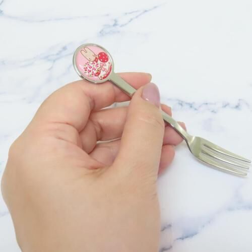 日本 Sanrio Marron Cream 媽媽兔 40周年 叉子 匙羹