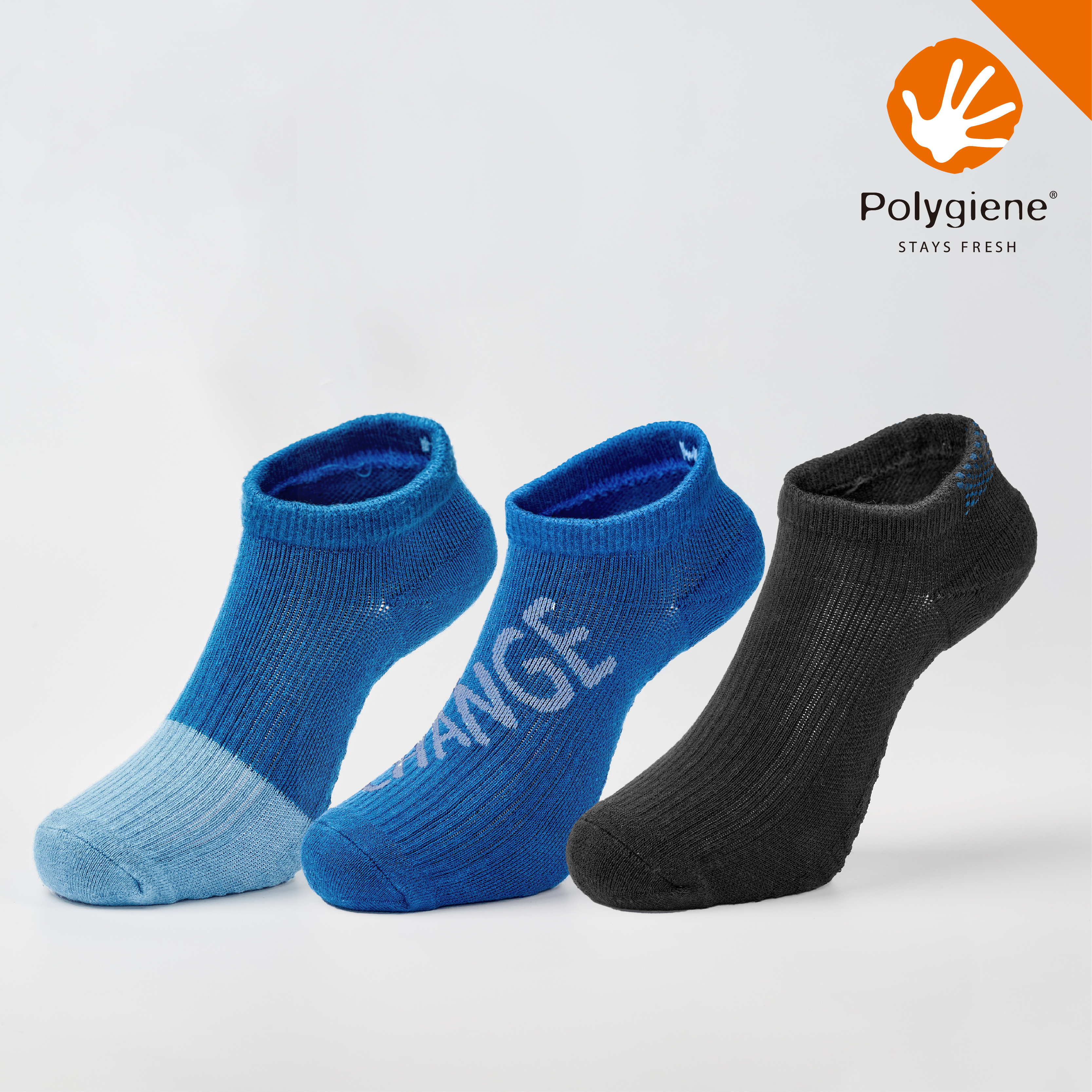 Lucky Loser 運動踝襪三雙入〈藍〉