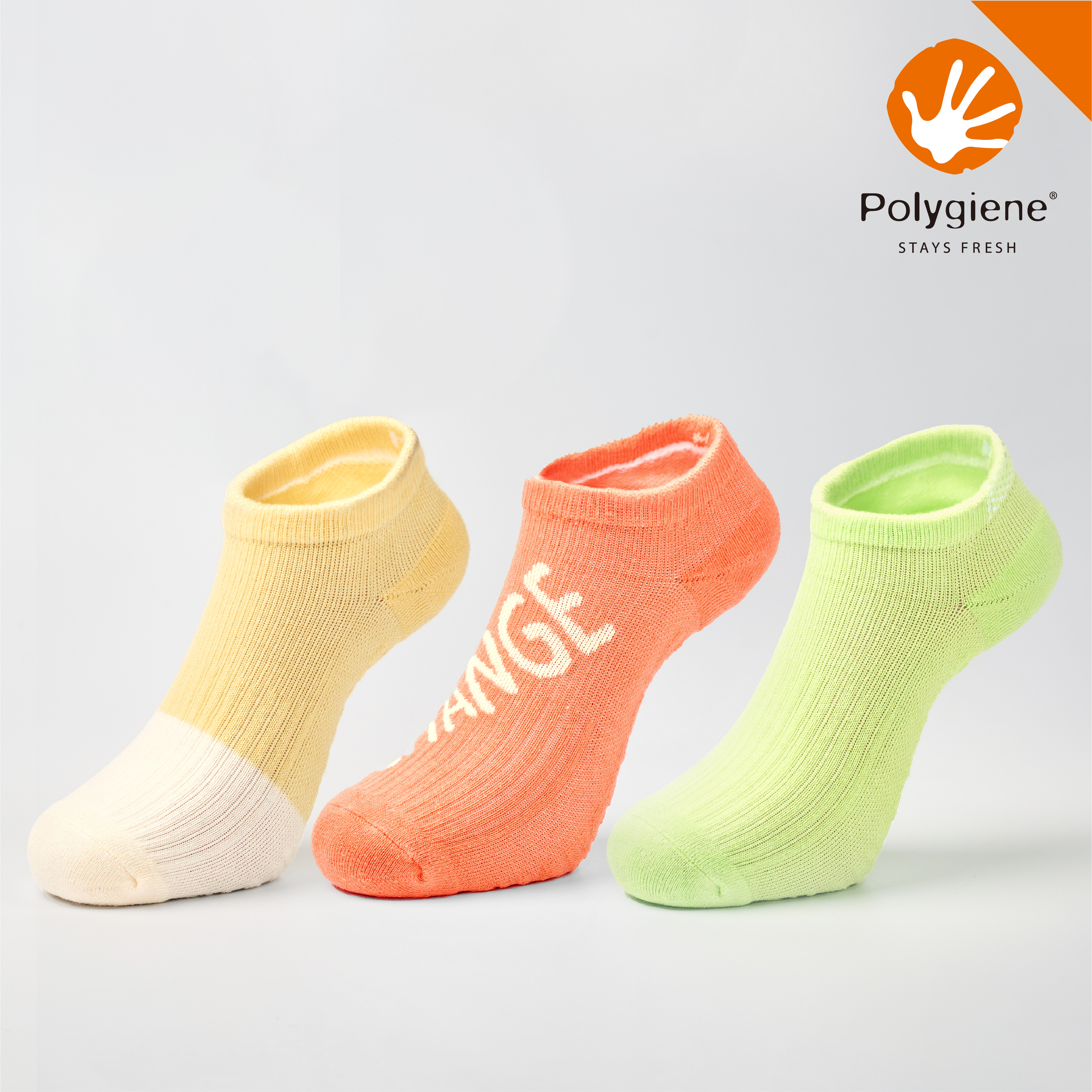 Lucky Loser 運動踝襪三雙入〈亮黃〉