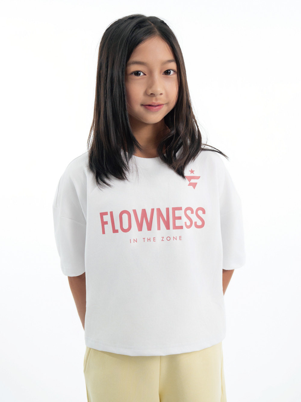 Flowness休閒寬鬆短版T恤