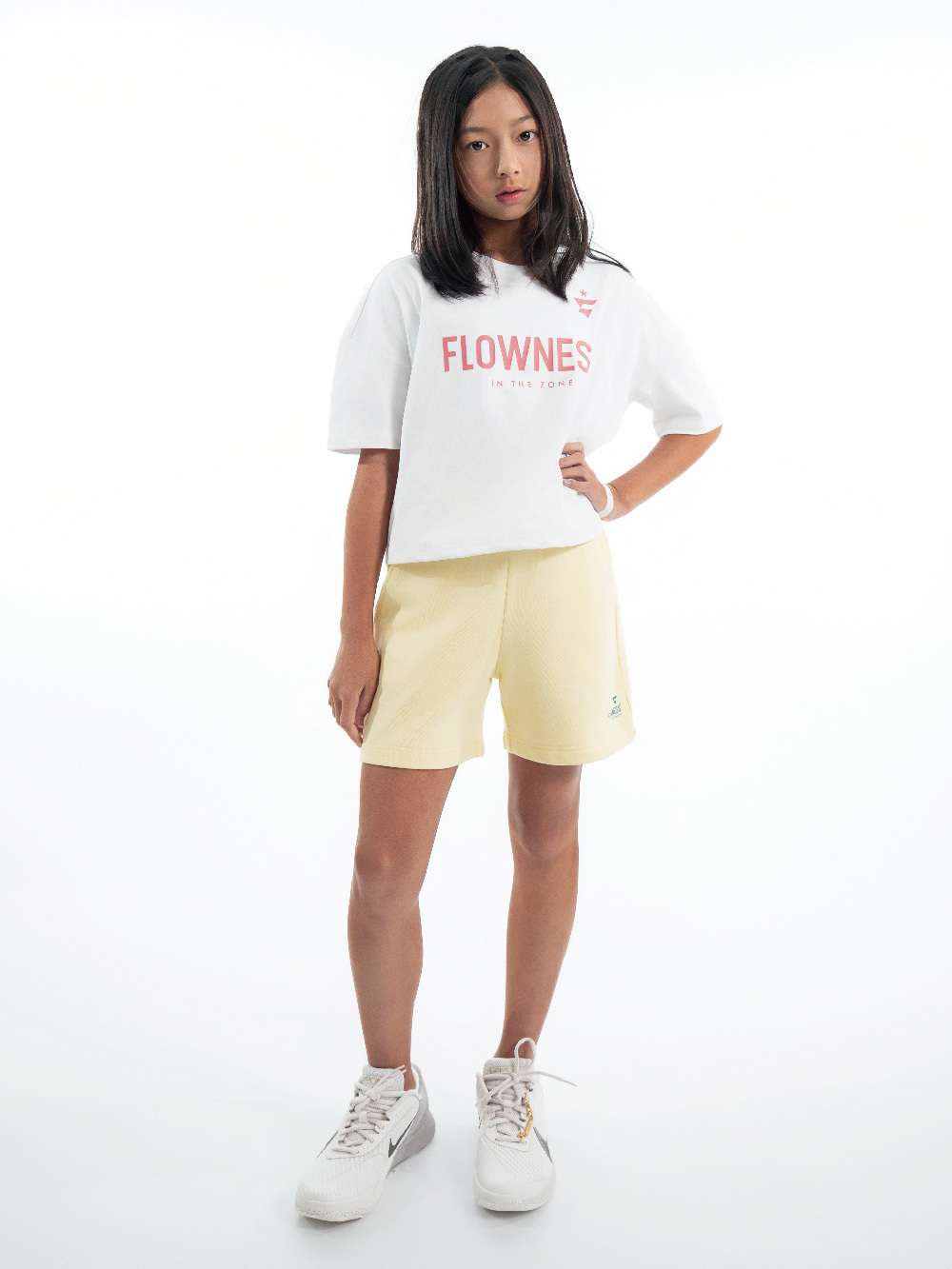 Flowness休閒寬鬆短版T恤