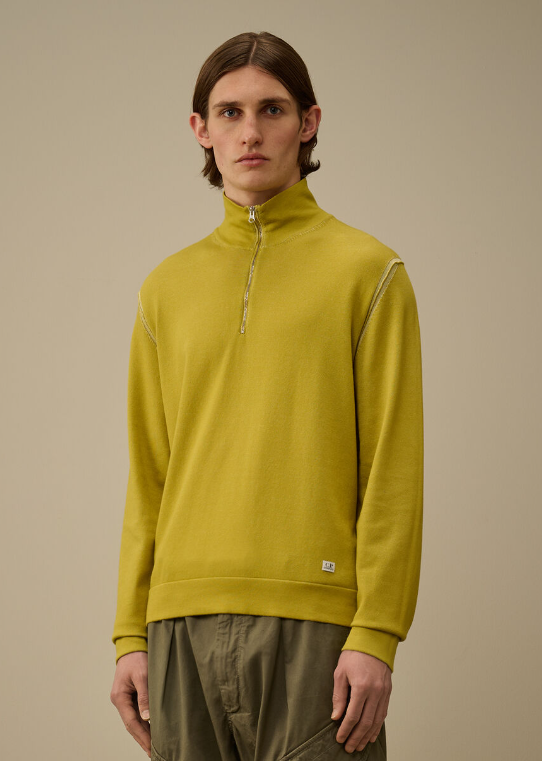 C.P. Company  Vanisè 棉尼龍半拉鍊針織衫    JUL25