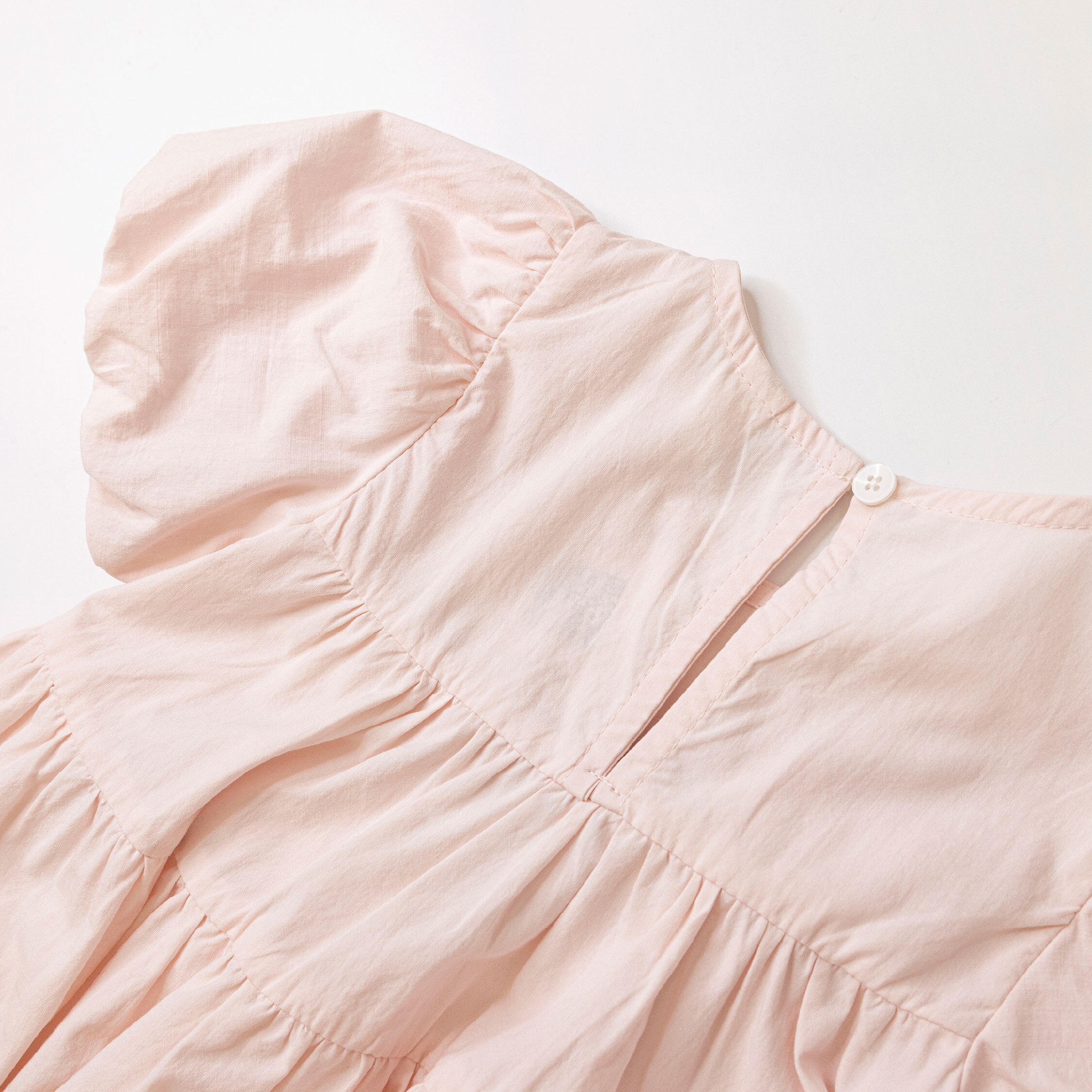 【H50534】立體格紋愛心裝飾洋裝＊二色