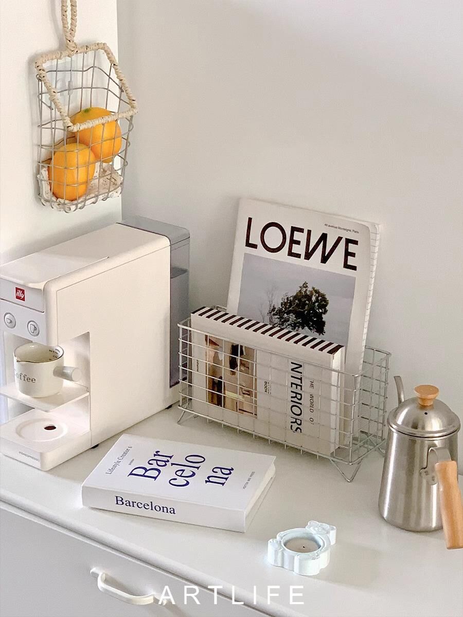 長方形鐵藝桌面收納筐