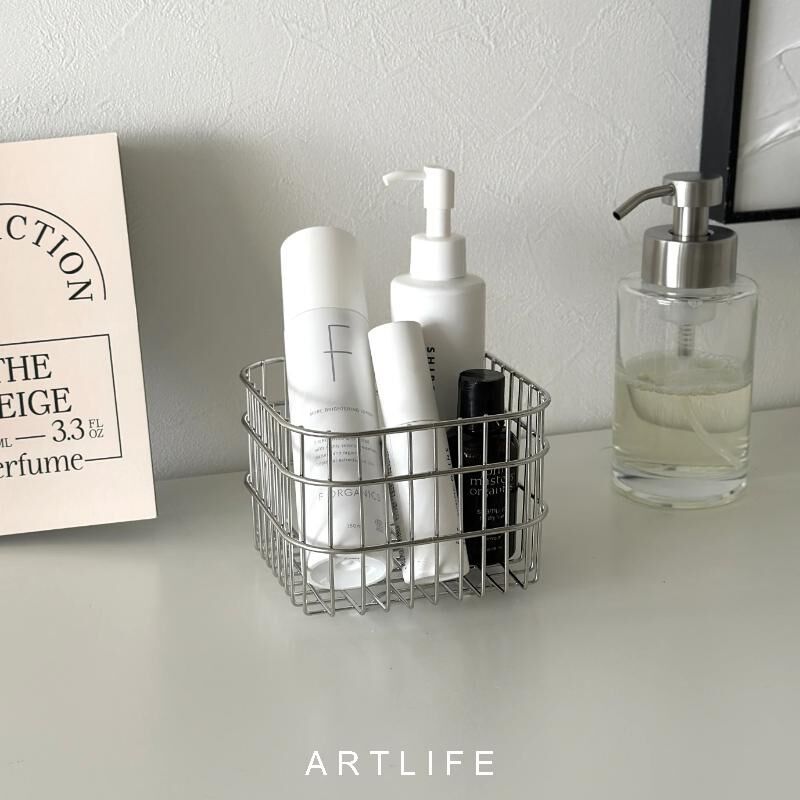 2size鐵藝桌面收納籃