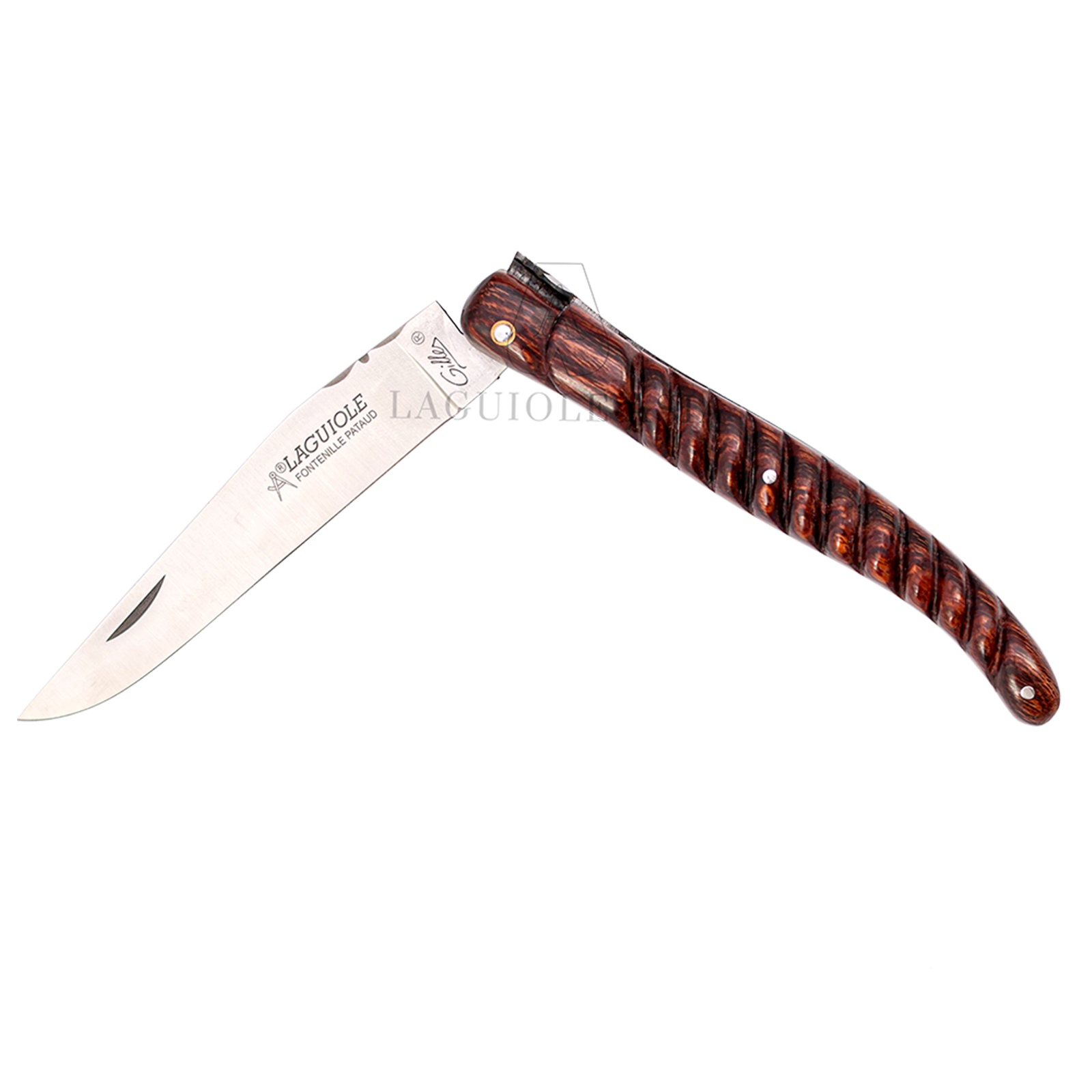 FONTENILLE PATAUD ⋆ Laguiole 扭繩 Rope 收藏系列 ⋆鐵木全柄 ⋆ 12cm 折刀