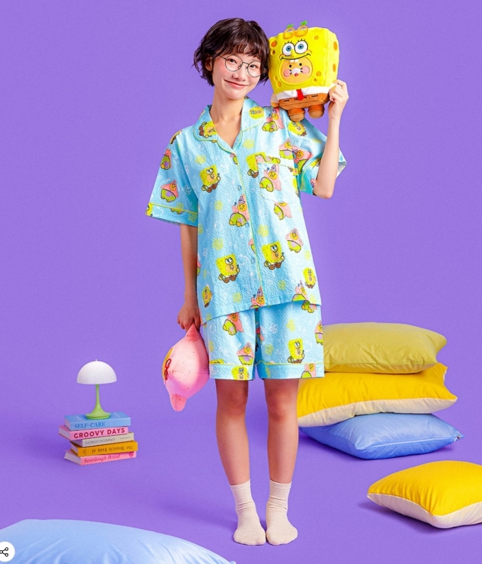 <零碼> KakaoFriends x 海綿寶寶 睡衣