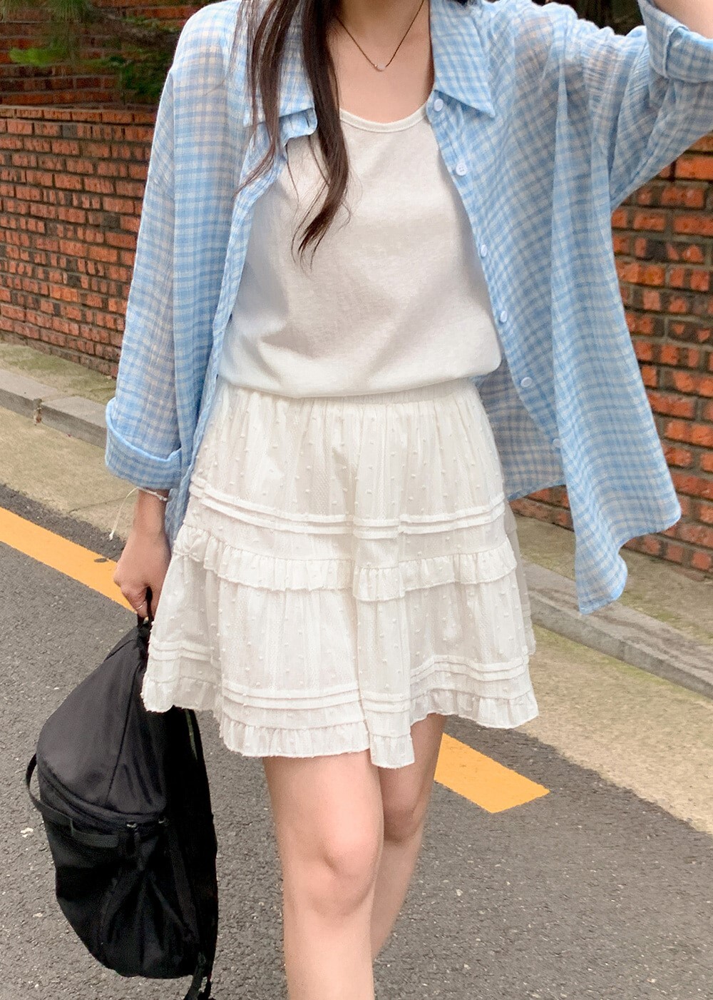 韓國grace muse授權 格紋日記清新薄感襯衫【made muse】系列