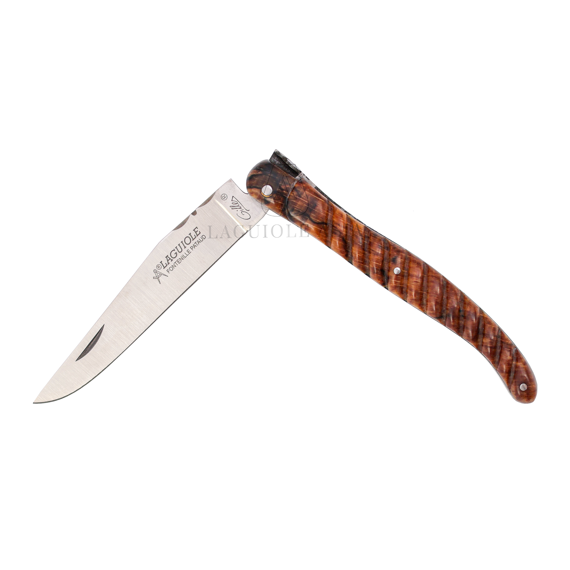 FONTENILLE PATAUD ⋆ Laguiole 扭繩 Rope 收藏系列 ⋆櫸木全柄 ⋆ 12cm 折刀