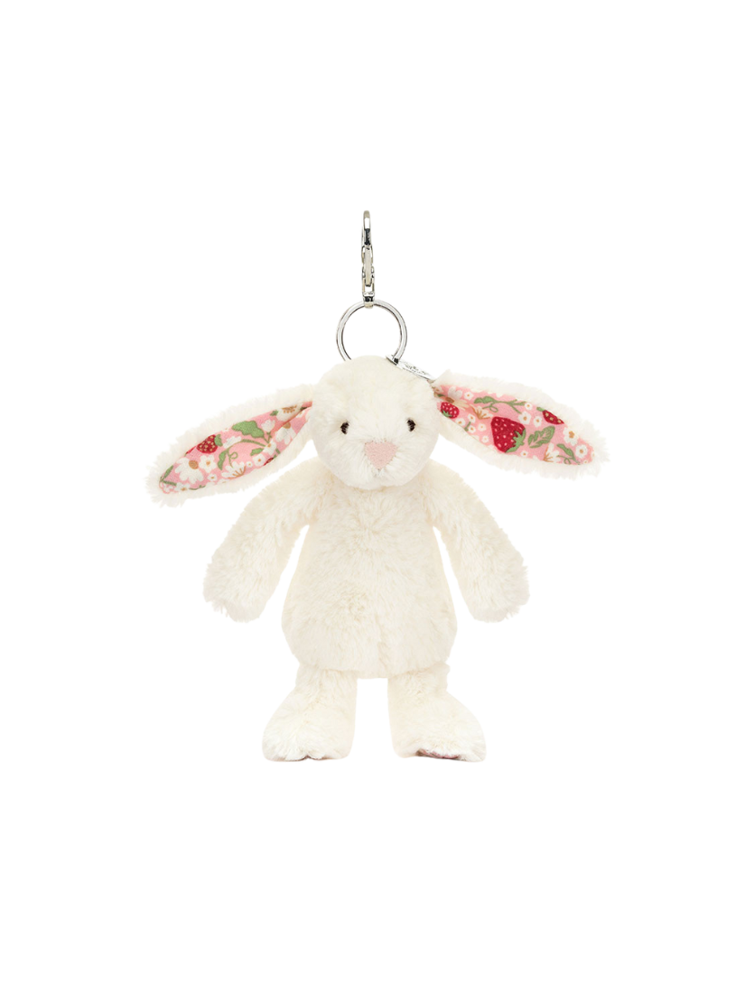 【 預購 】Jellycat 兔兔耳朵花花白色吊飾