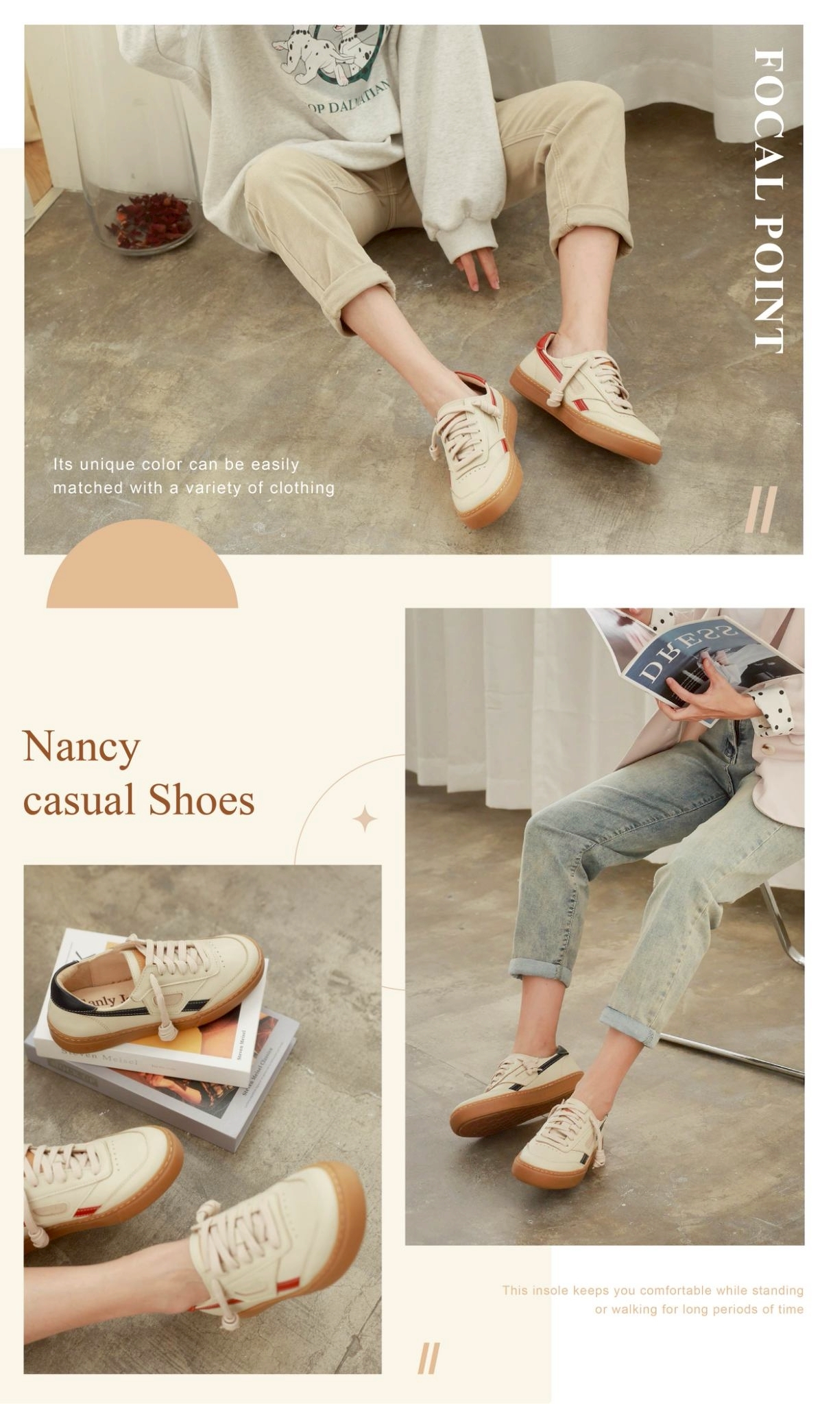 厚底氣墊板鞋|柔軟鞋墊+穩定底台 踏出舒適每一步