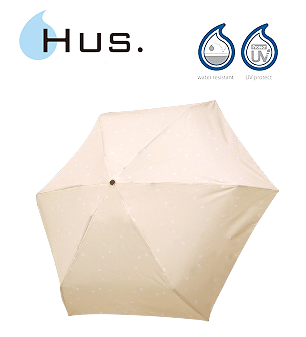 HUS童趣狗掌印抗UV手開迷你口袋傘