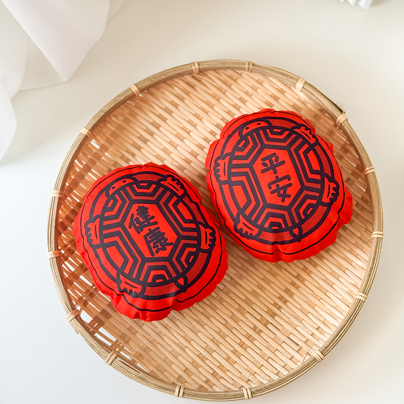 【獨家原創設計】手繪澎澎紅龜粿 | 抓周道具 (接單訂製品)