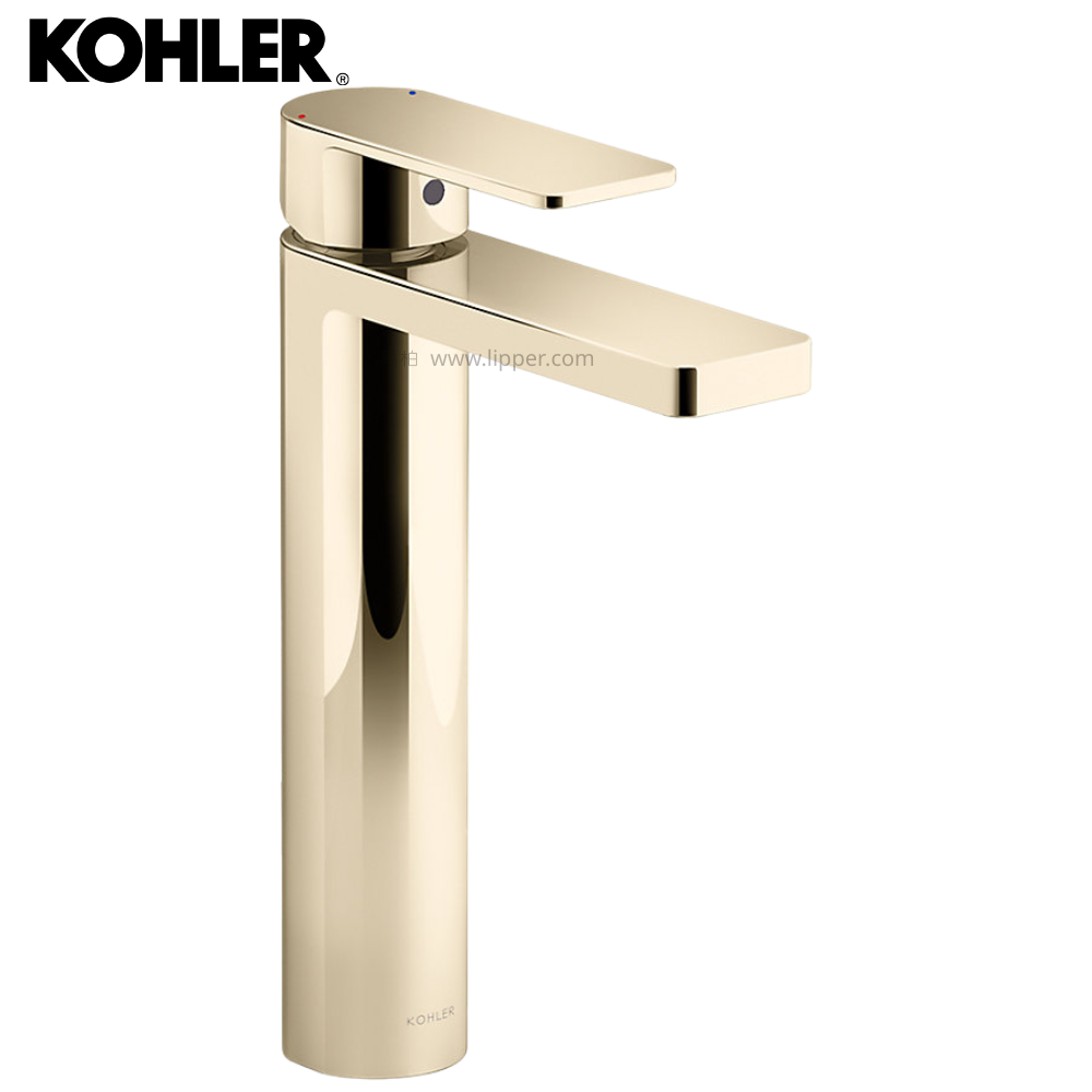 ★ 個性盡顯優惠 ★ KOHLER Parallel 高腳臉盆龍頭(法蘭金) K-23475T-4-AF