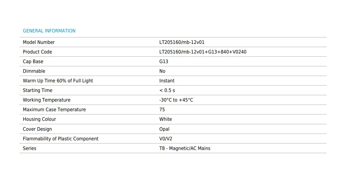 曼佳美 LED LT205160  T8 16W G13 4000K 1200MMLED 燈管