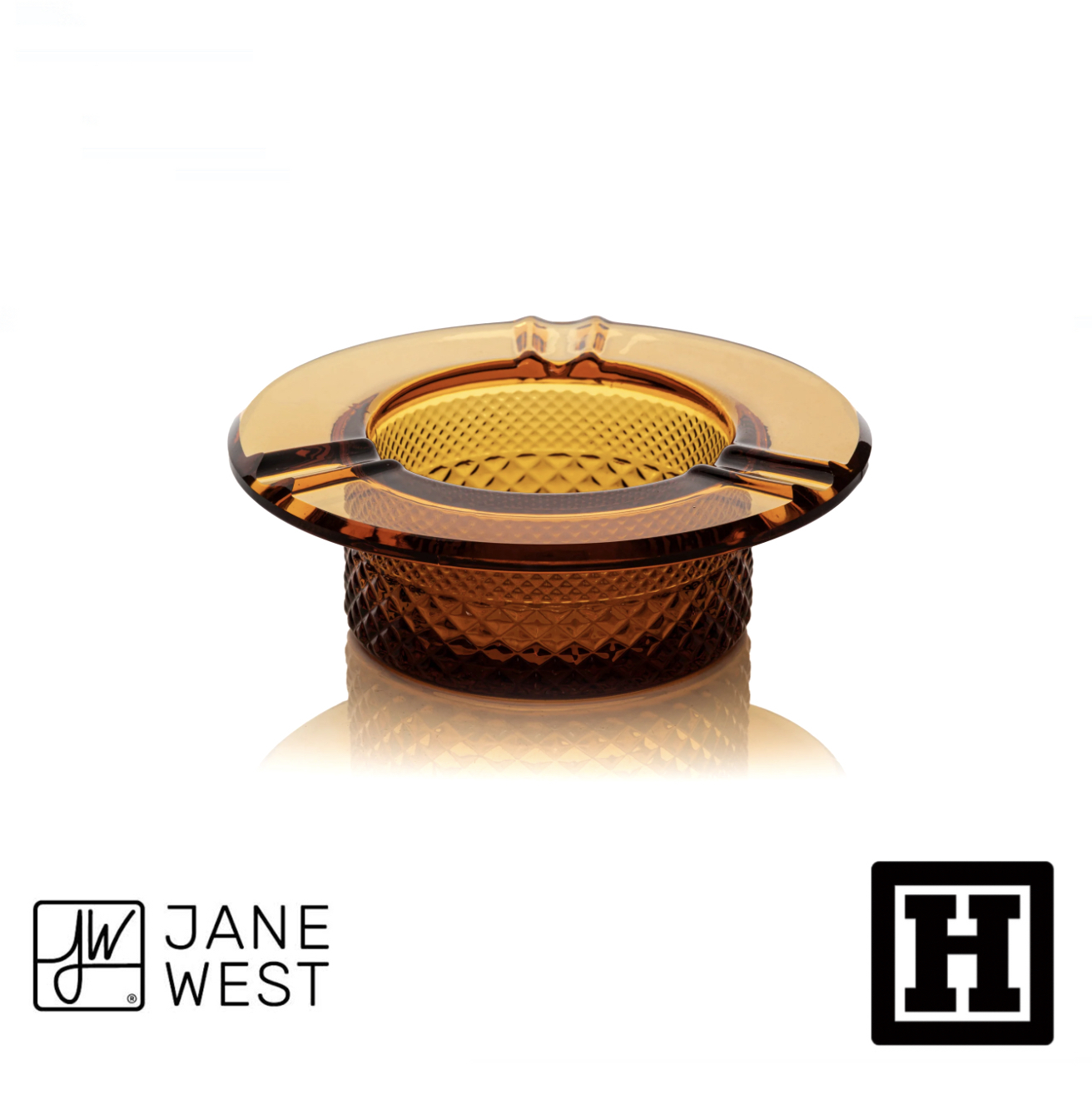 Jane West Twenties Ashtray 焦糖琥珀 玻璃煙灰缸