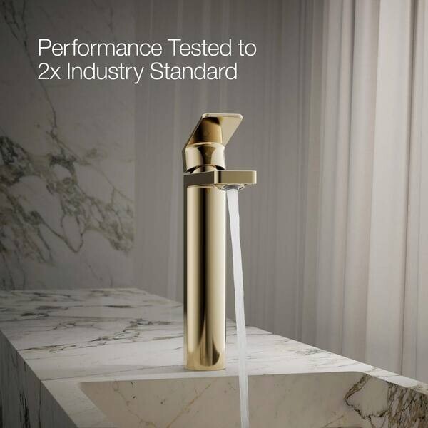 ★ 個性盡顯優惠 ★ KOHLER Parallel 高腳臉盆龍頭(法蘭金) K-23475T-4-AF