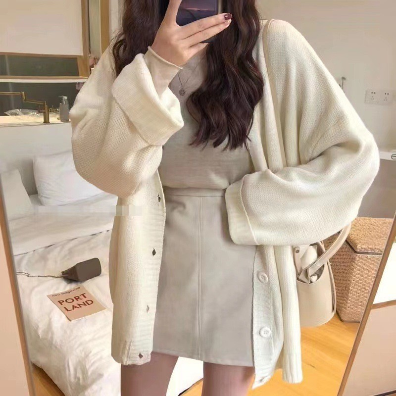 Japanese-Style Cozy Fluffy Knit Cardigan