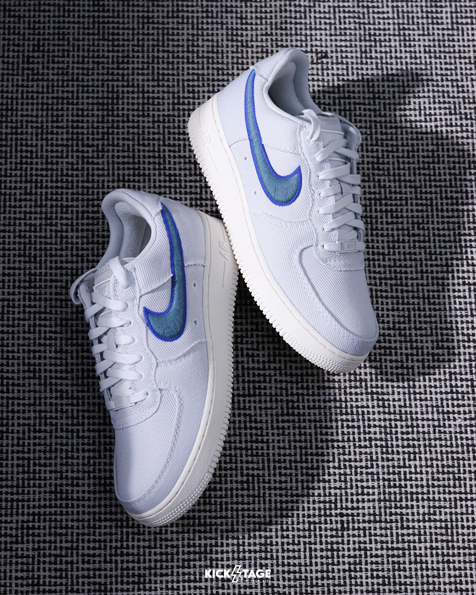 男鞋 NIKE AIR FORCE 1 LOW CANVAS 牛仔藍 氣墊 帆布 低筒 運動 休閒鞋【HV1204-001】AF1