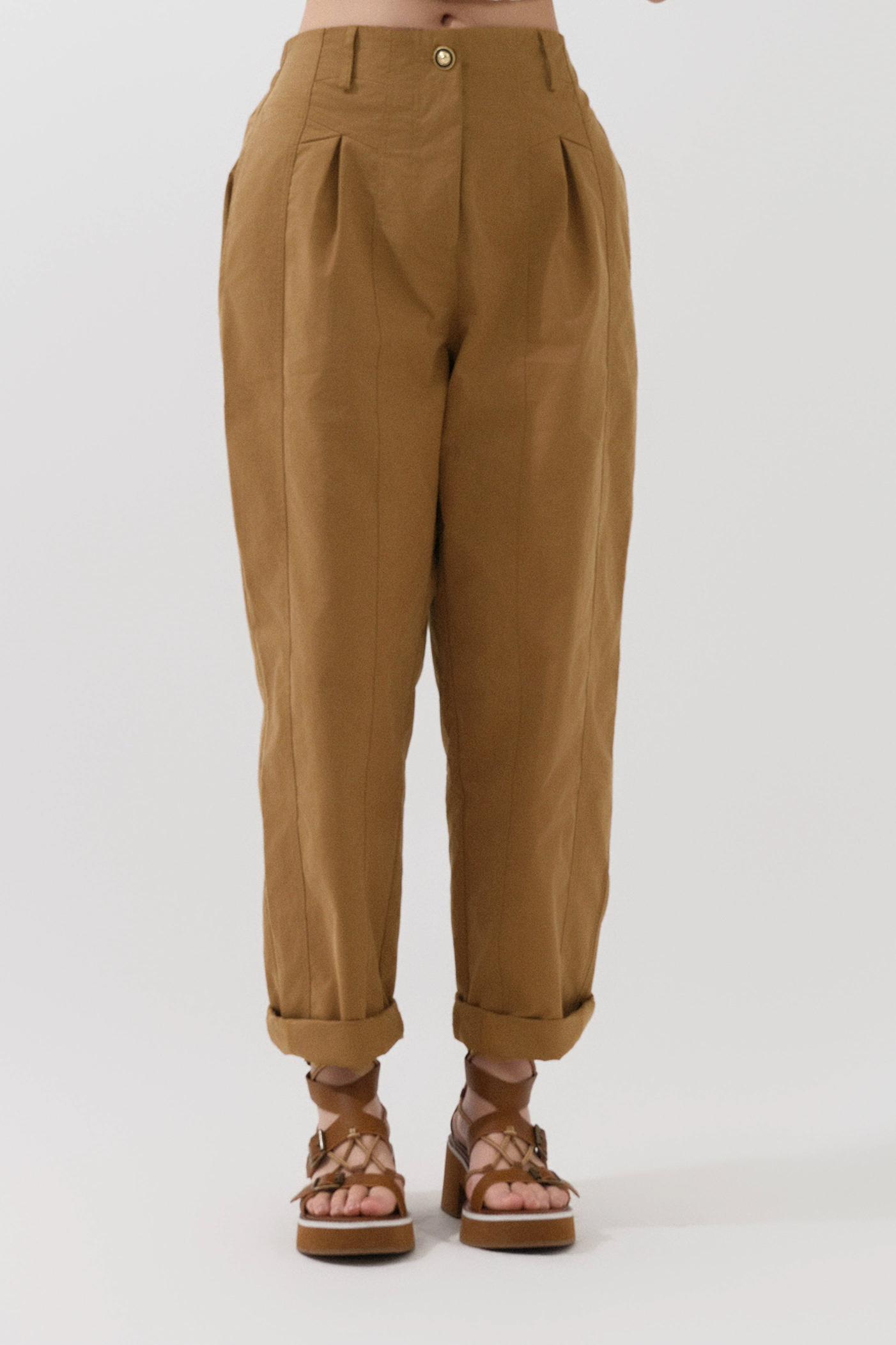 型格拼布繭形褲 (現貨款式）