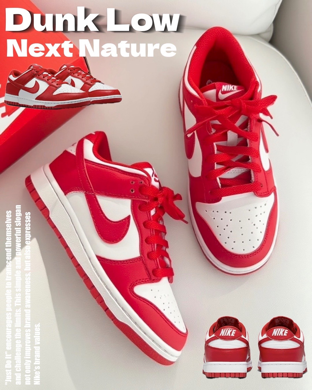 #代購 NIKE Dunk Low 低筒 復古 休閒鞋 女鞋 DD1873-116 紅白