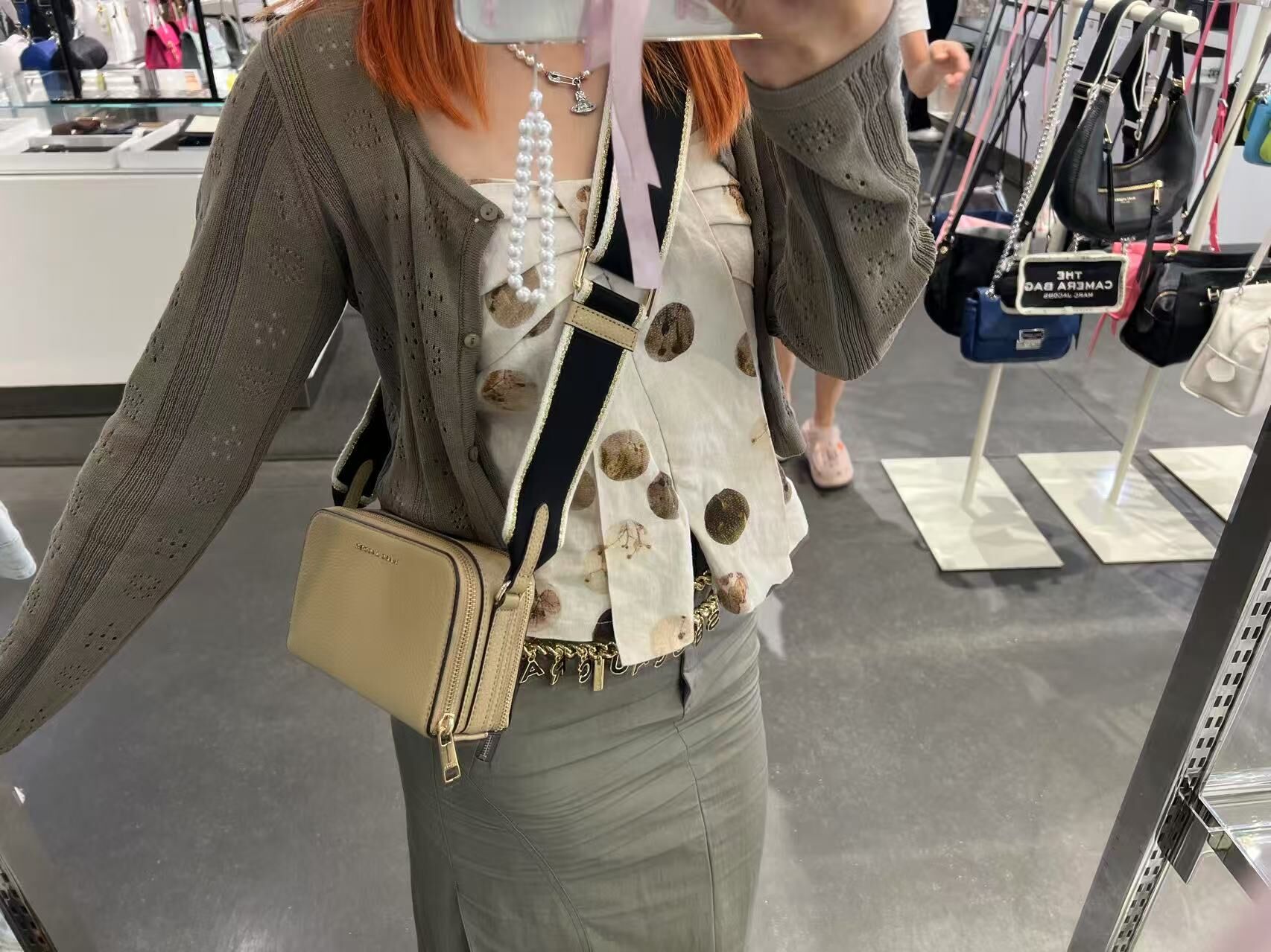 【現貨】Marc Jacobs L082634 雙拉鏈相機包 (淺啡色)