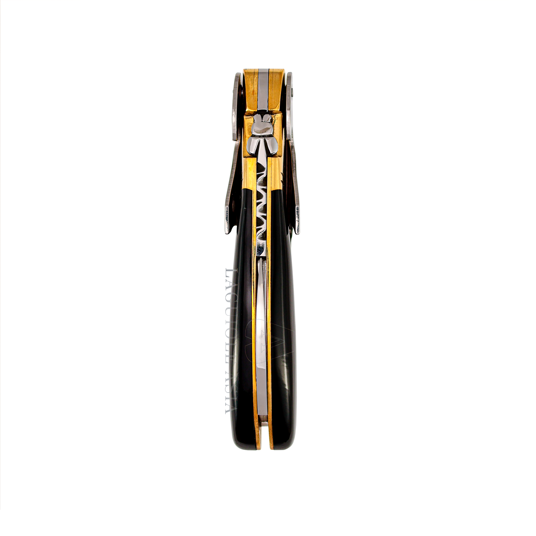 LAGUIOLE MAGNUM ⋆ 鑲嵌黃銅 ⋆ 黑水牛角酒刀