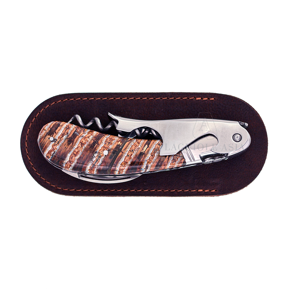 LAGUIOLE MAGNUM ⋆ 棕色猛獁象牙 ⋆ Guilloche雋永雕刻大師酒刀