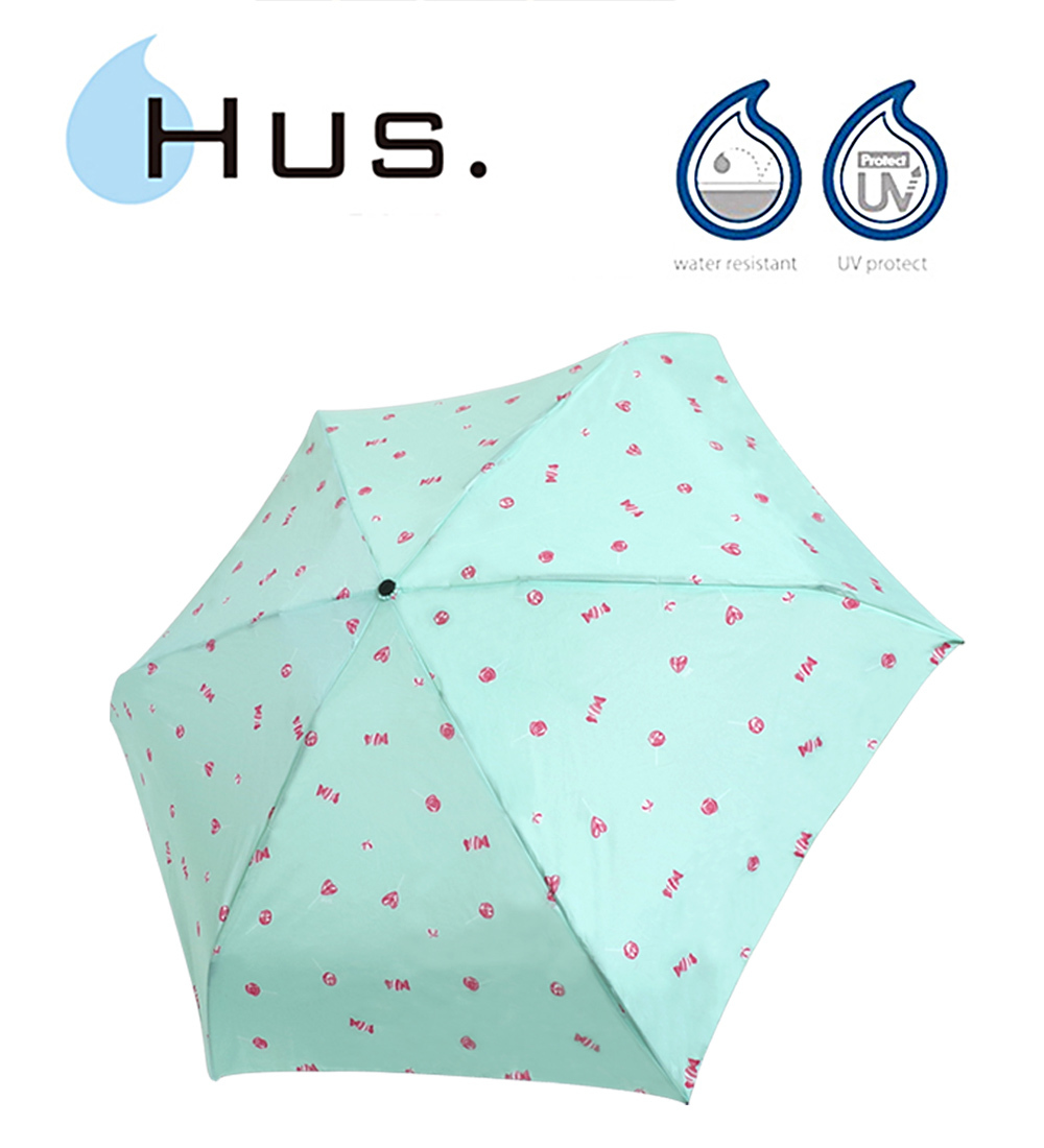HUS甜心棒棒糖抗UV手開迷你口袋傘