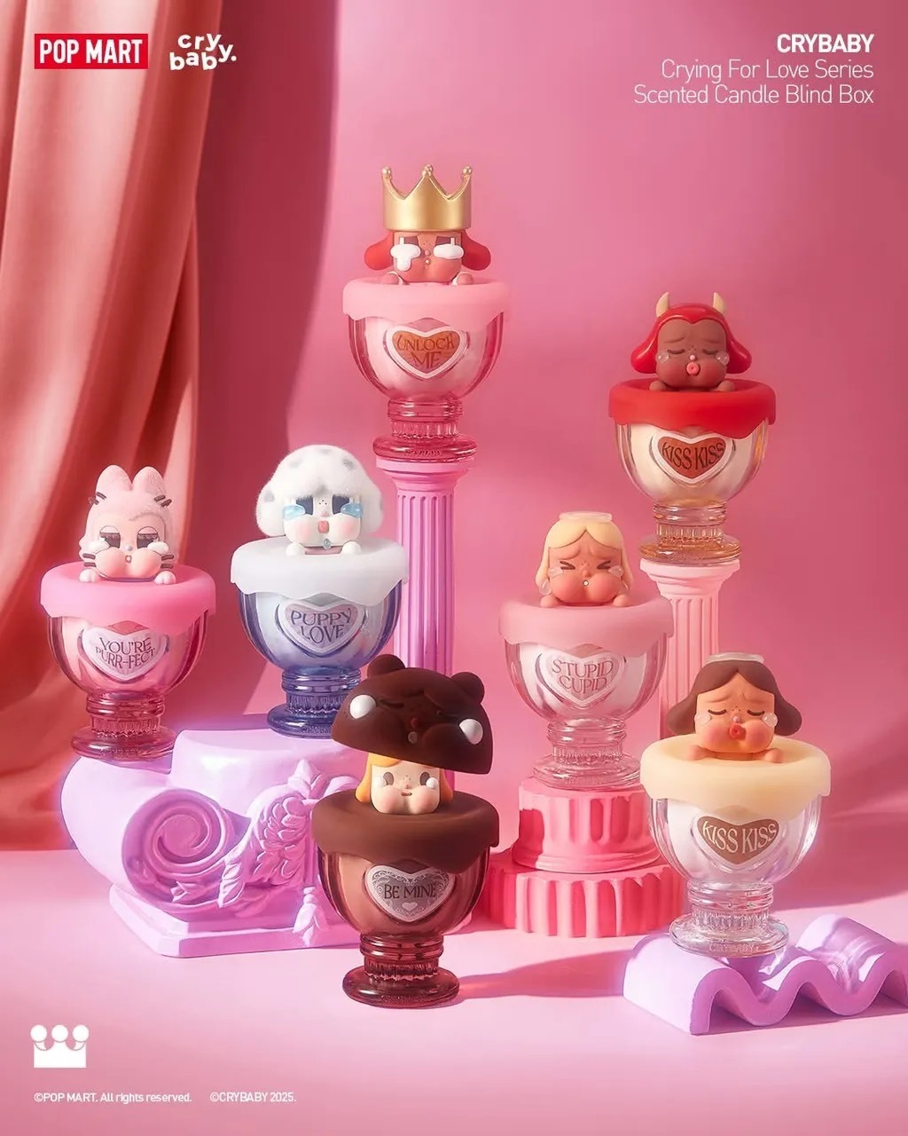 POPMART 泡泡瑪特CRYBABY 哭娃💧 愛神的眼淚系列 香氛蠟燭 盲盒
