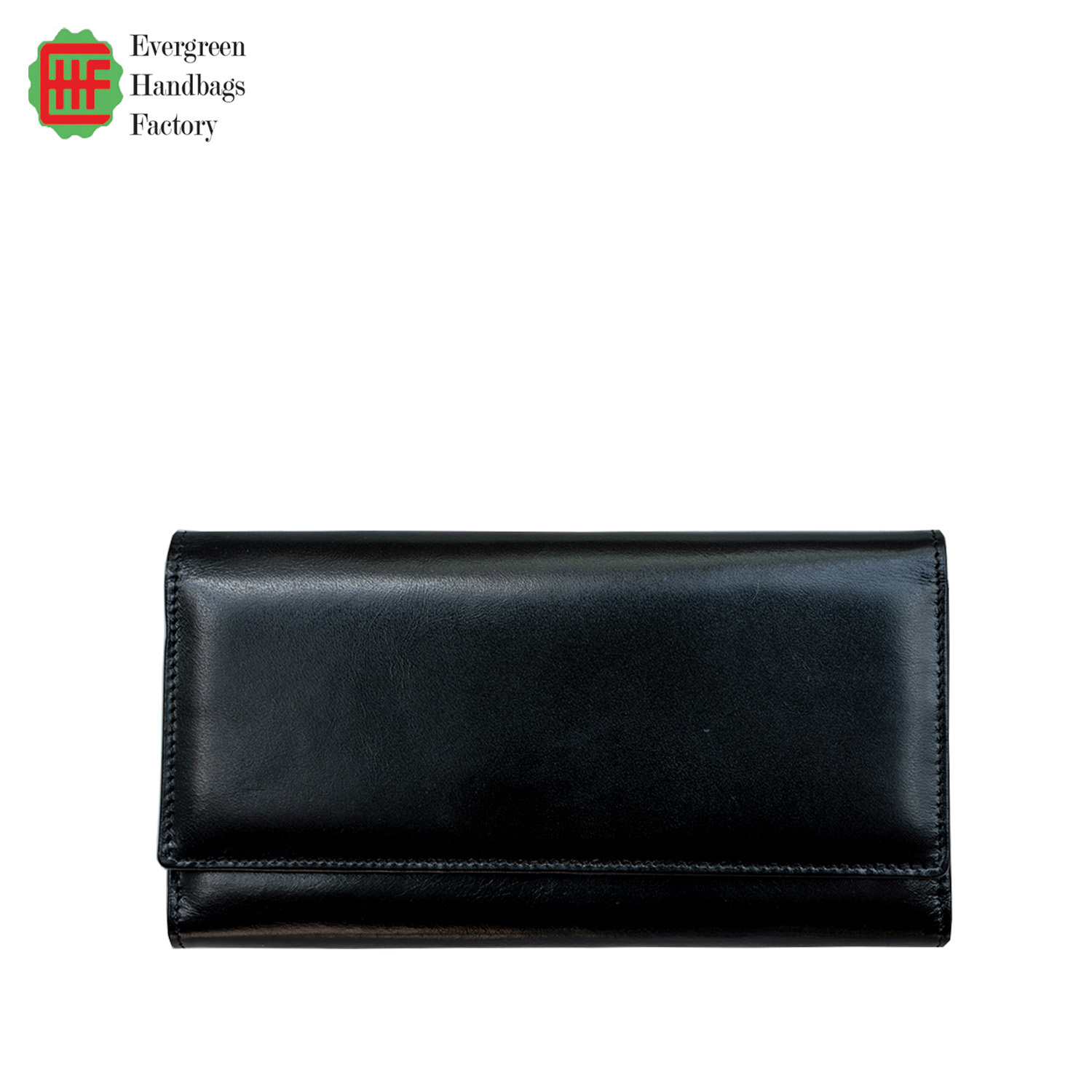 Pebble Cow Leather Tri-fold Leather Long Wallet