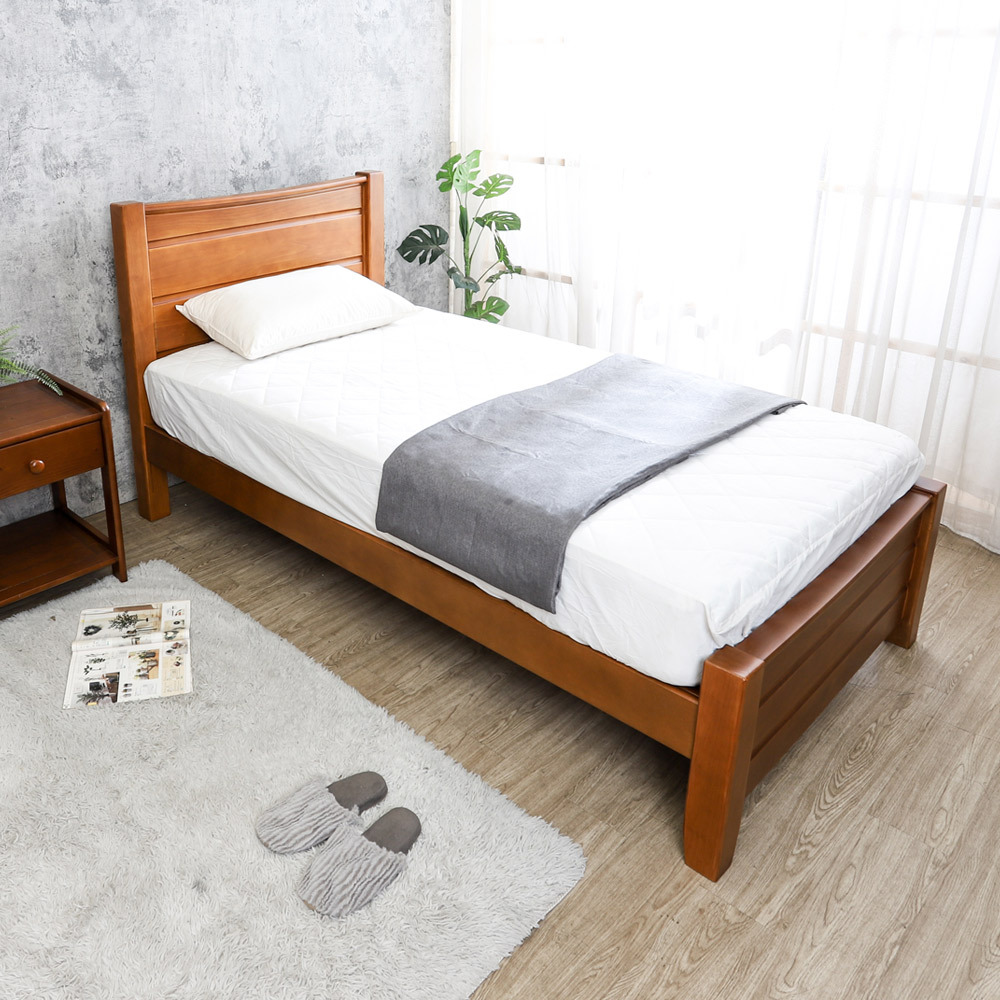 沃森3.5尺單人全實木床架(兩色可選-不含床墊)