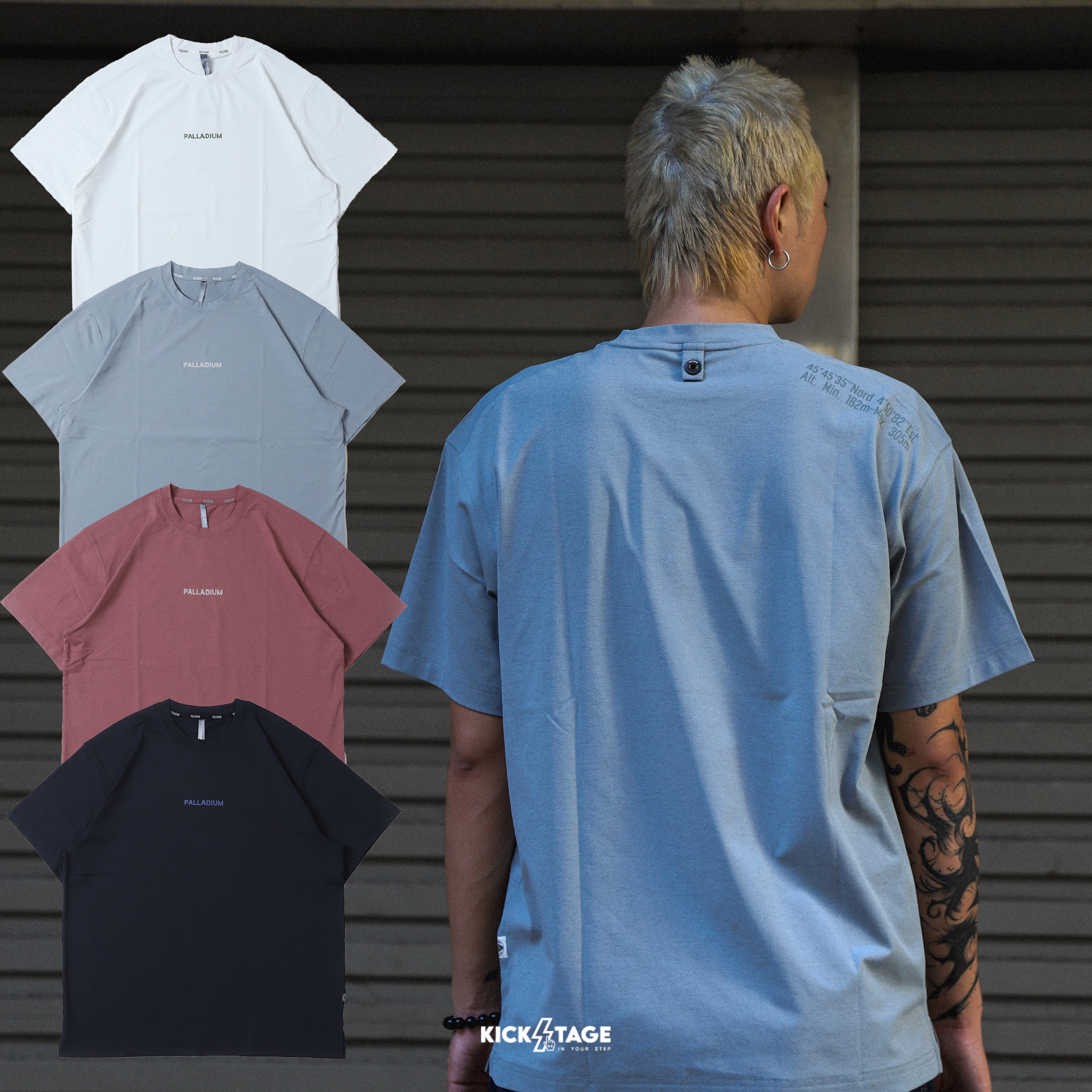 男女款 PALLADIUM LOGO TEE 黑 白 灰藍 緋紅 印花 數字 基本款 城市機能LOGO 短T【1011535】