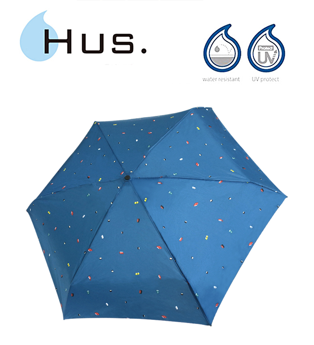 HUS日式風味抗UV手開迷你口袋傘