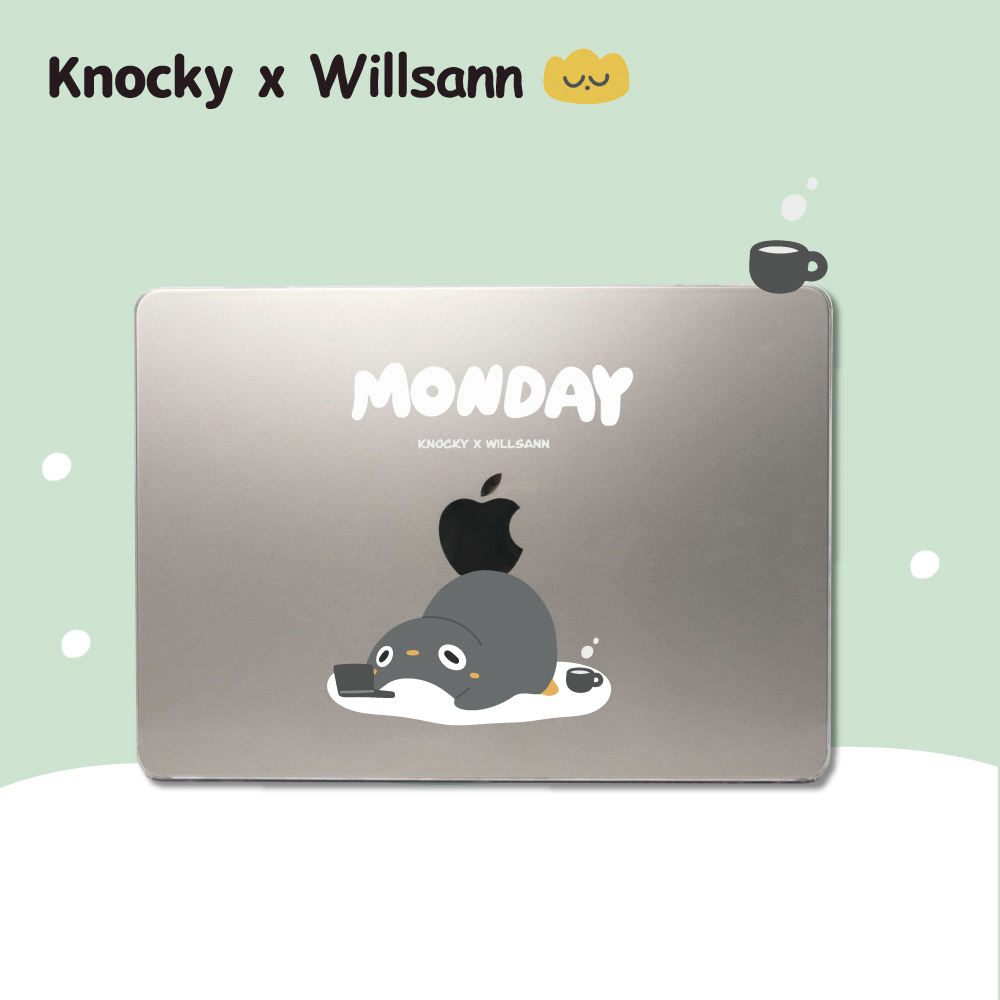 【Knocky x Willsann】『Monday Blue鵝』MacBook Air/Pro 透亮保護殼