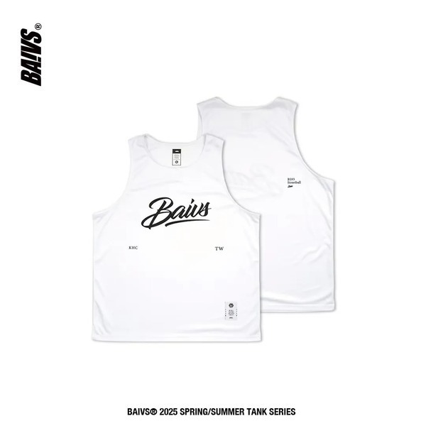 Baivs Basic Tank BJT11301 男 球參 球衣 單面 速乾 排汗 背心 白